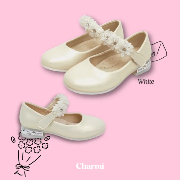 CRYSTAL – Floral Princess Strap Shoes - Image 3