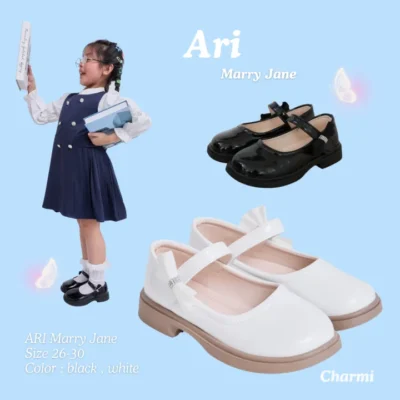 ARI – รองเท้าแมรี่เจนเด็กผู้หญิงตกแต่งโบว์