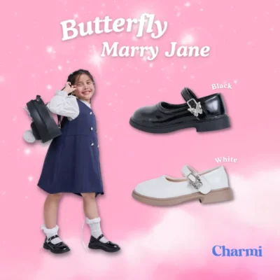 BUTTERFLY – รองเท้าแมรี่เจนเด็กผู้หญิงดีไซน์เรียบหรู